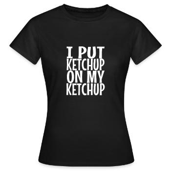 Sauce tomate ketchup - T-shirt Femme - noir - Devant - AI Model Female 172 dark (172cm)