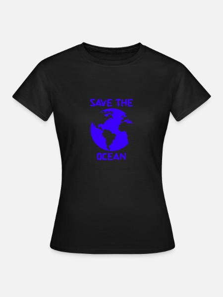 Save the Ocean - Frauen T-Shirt - Schwarz
