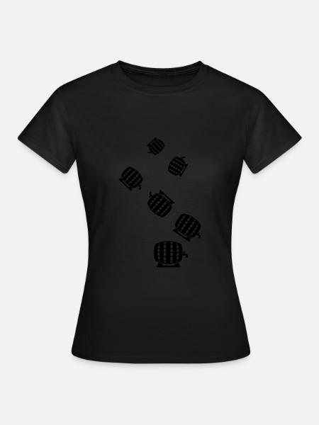Bierfass - Frauen T-Shirt - Schwarz