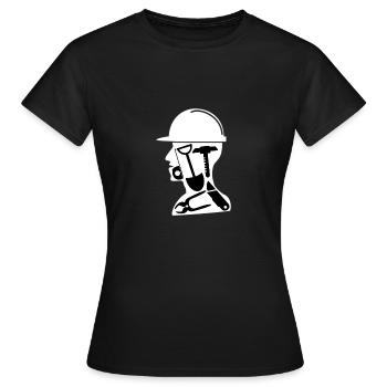 Ouvriers du bâtiment - T-shirt Femme - noir - Devant - AI Model Female 172 dark (172cm)