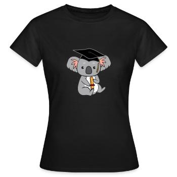 Koala mit Diplom - Frauen T-Shirt - Schwarz - Vorne - AI Model Female 172 dark (172cm)