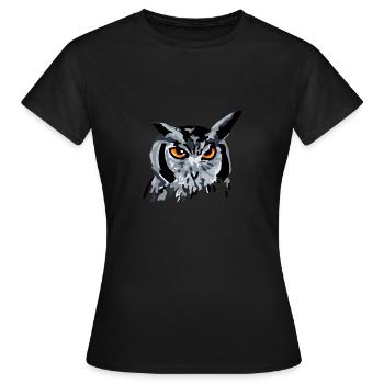 Hibou Hibou Hibou Oiseau - T-shirt Femme - noir - Devant - AI Model Female 172 dark (172cm)