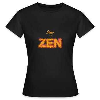 ZEN - Frauen T-Shirt - Schwarz - Vorne - AI Model Female 172 dark (172cm)