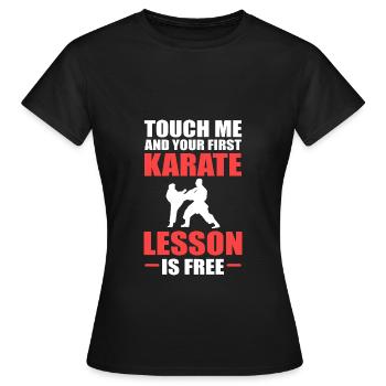 Karate Self-Defense - Women's T-Shirt - black - Front - AI Model Female 172 dark (172cm)
