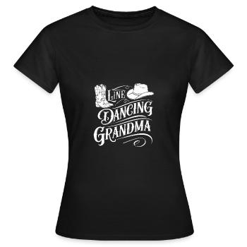 Line Dancing Granny Country Dance - Line Dancing - Women's T-Shirt - black - Front - AI Model Female 172 dark (172cm)