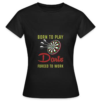 Dart Dartboard Dartpfeil - Frauen T-Shirt - Schwarz - Vorne - AI Model Female 172 dark (172cm)