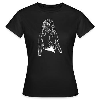 Belle fille - T-shirt Femme - noir - Devant - AI Model Female 172 dark (172cm)