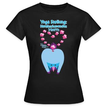 Yoga Stellung Einhorn - Frauen T-Shirt - Schwarz - Vorne - AI Model Female 172 dark (172cm)