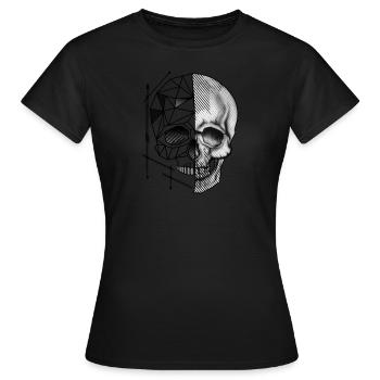 Polygone de crâne - T-shirt Femme - noir - Devant - AI Model Female 172 dark (172cm)