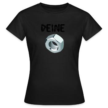 Deine Mutter - Frauen T-Shirt - Schwarz - Vorne - AI Model Female 172 dark (172cm)