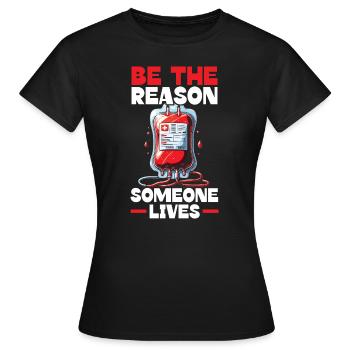 Don de sang Éducation Donner du sang - T-shirt Femme - noir - Devant - AI Model Female 172 dark (172cm)