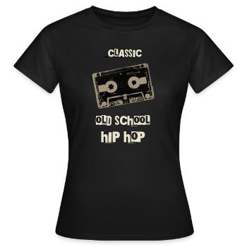 Hip Hop oldschool classique - T-shirt Femme - noir - Devant - AI Model Female 172 dark (172cm)