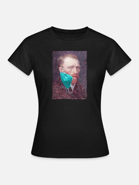 Vincent Van Gogh Meme - Frauen T-Shirt - Schwarz