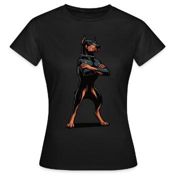 Doberman Doberman Propriétaire Doberman Lovers - T-shirt Femme - noir - Devant - AI Model Female 172 dark (172cm)