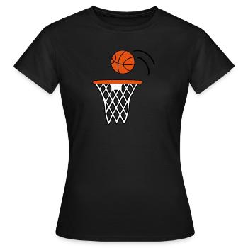 Basketball - Frauen T-Shirt - Schwarz - Vorne - AI Model Female 172 dark (172cm)