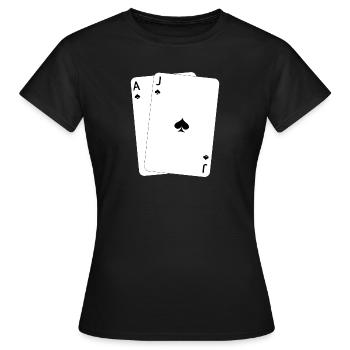 Blackjack AJ - Frauen T-Shirt - Schwarz - Vorne - AI Model Female 172 dark (172cm)