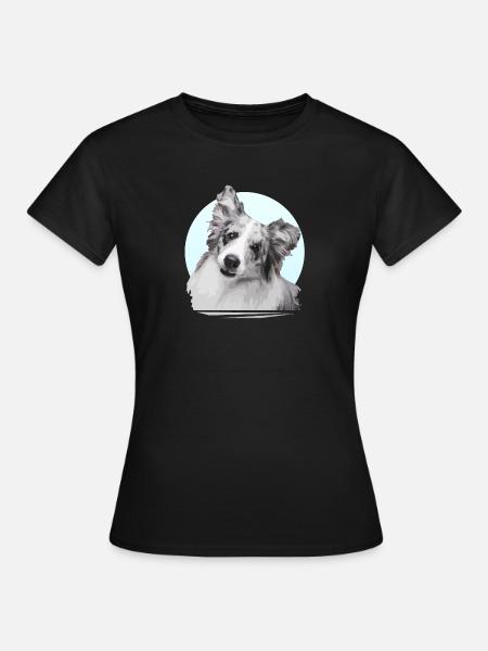 Border Collie T Shirt - Frauen T-Shirt - Schwarz