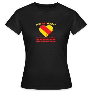 Badische Geschenke | Baden-Württemberg Badner - Frauen T-Shirt - Schwarz - Vorne - AI Model Female 172 dark (172cm)