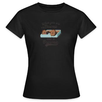 Wenn Sie Downie Sind, Essen Sie Einen Brownie - Frauen T-Shirt - Schwarz - Vorne - AI Model Female 172 dark (172cm)
