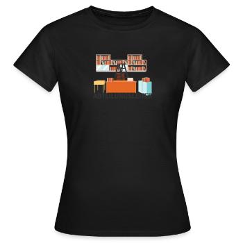 Abteilungsleiter Chef Vorgesetzter Beruf - Frauen T-Shirt - Schwarz - Vorne - AI Model Female 172 dark (172cm)