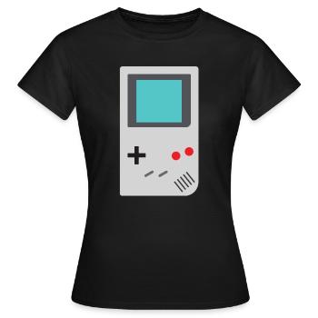 Millennial Retro Handheld Gamer 90s T Shirt - Women's T-Shirt - black - Front - AI Model Female 172 dark (172cm)