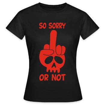 Crâne rouge impoli - T-shirt Femme - noir - Devant - AI Model Female 172 dark (172cm)