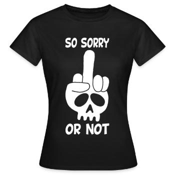 Crâne blanc impoli - T-shirt Femme - noir - Devant - AI Model Female 172 dark (172cm)