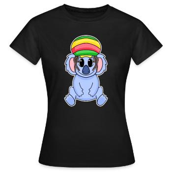 Rasta Koala - Frauen T-Shirt - Schwarz - Vorne - AI Model Female 172 dark (172cm)