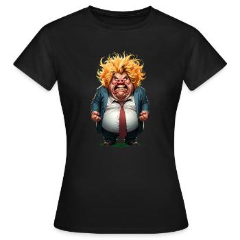 Caricature de citoyen en colère - T-shirt Femme - noir - Devant - AI Model Female 172 dark (172cm)