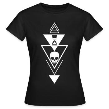 Le temps qui passe - T-shirt Femme - noir - Devant - AI Model Female 172 dark (172cm)