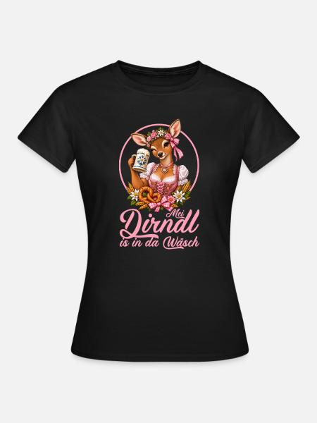 Reh im Dirndl Bierfest - Frauen T-Shirt - Schwarz