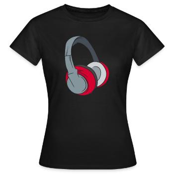 Kopfhörer - Musik Party Geschenk DJ - Frauen T-Shirt - Schwarz - Vorne - AI Model Female 172 dark (172cm)