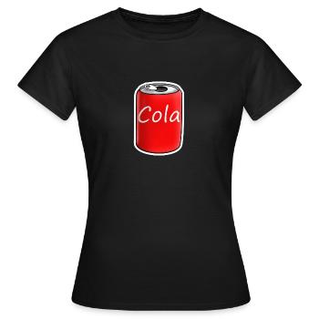 Can of cola in red - Women's T-Shirt - black - Front - AI Model Female 172 dark (172cm)