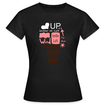 heissluftballon - Frauen T-Shirt - Schwarz - Vorne - AI Model Female 172 dark (172cm)