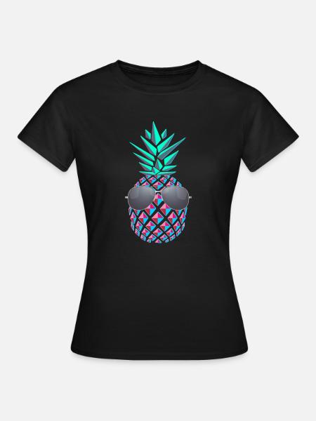 cool ananas - Frauen T-Shirt - Schwarz