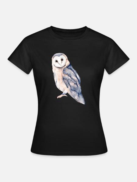 Eule - Frauen T-Shirt - Schwarz
