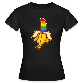 LGBT Rainbow Gay Heart Homosexualité - T-shirt Femme - noir - Devant - AI Model Female 172 dark (172cm)