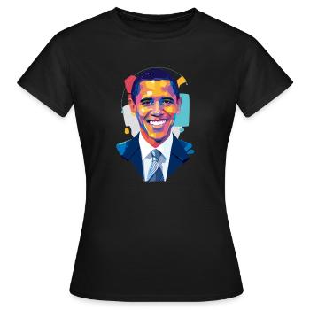 Barack Obama Digital Art - T-shirt Femme - noir - Devant - AI Model Female 172 dark (172cm)