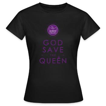 Dieu sauve la Reine - Jubilé de platine de la monarchie - T-shirt Femme - noir - Devant - AI Model Female 172 dark (172cm)