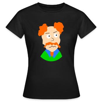 grand father portrai - Women's T-Shirt - black - Front - AI Model Female 172 dark (172cm)