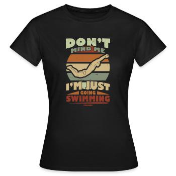 Natation Sauveteur Cours de natation Piscine extérieure Cadeau - T-shirt Femme - noir - Devant - AI Model Female 172 dark (172cm)