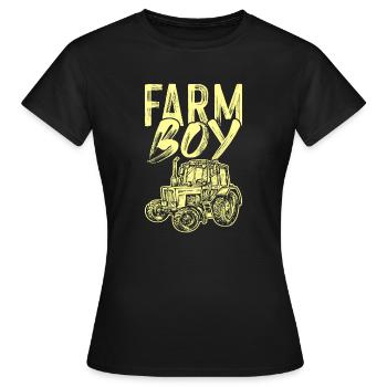 farm boy boy - Women's T-Shirt - black - Front - AI Model Female 172 dark (172cm)