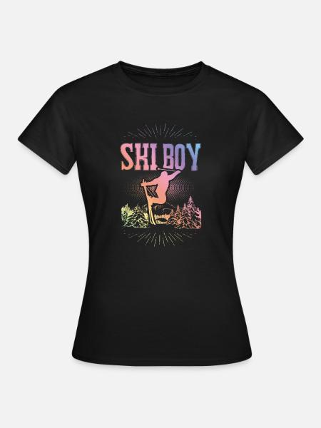Ski Boy - Frauen T-Shirt - Schwarz