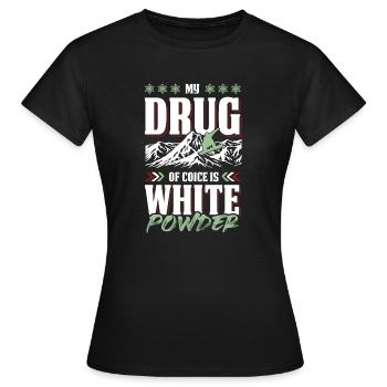 White Snow Snowboarder - Women's T-Shirt - black - Front - AI Model Female 172 dark (172cm)