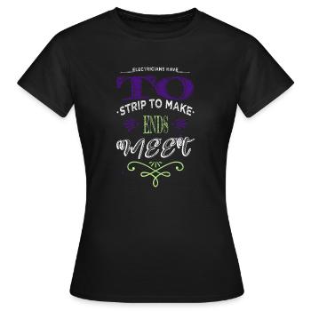 blagues ingénieur génie électrique génial - T-shirt Femme - noir - Devant - AI Model Female 172 dark (172cm)