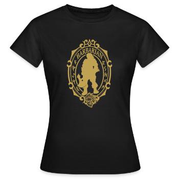 Barbar - Frauen T-Shirt - Schwarz - Vorne - AI Model Female 172 dark (172cm)