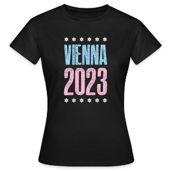 Vienne 2023 Vienne - T-shirt Femme - noir - Devant - AI Model Female 172 dark (172cm)