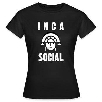 inca social - T-shirt Femme - noir - Devant - AI Model Female 172 dark (172cm)