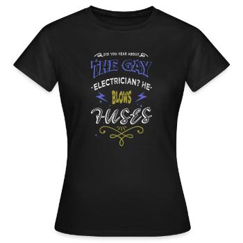 activism protest boys humor job statement - Women's T-Shirt - black - Front - AI Model Female 172 dark (172cm)