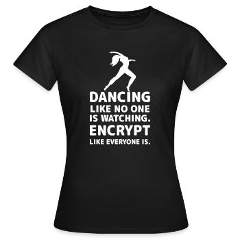 Dancing Dance Music - Women's T-Shirt - black - Front - AI Model Female 172 dark (172cm)